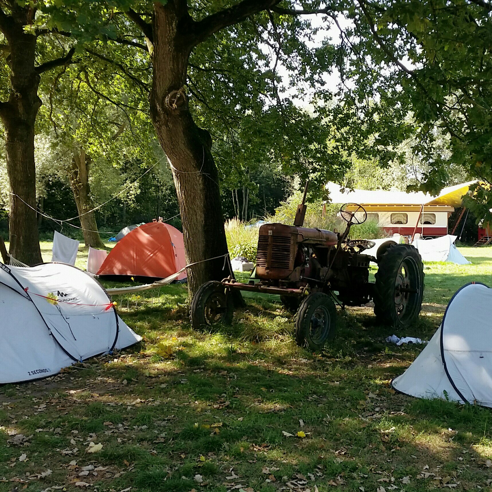 Camping De Lievelinge Camperen naast de Tractor