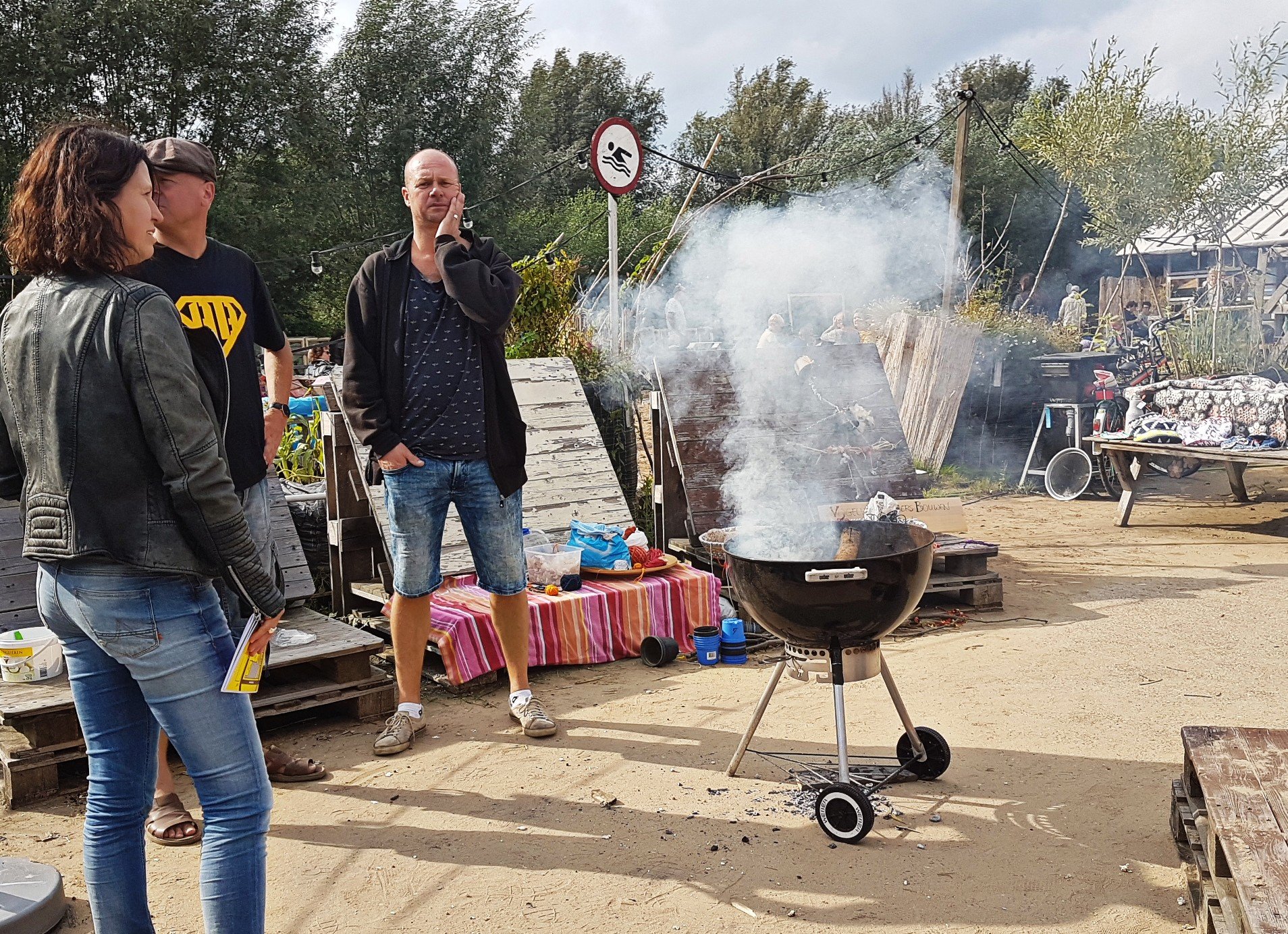 Barbequen op Zakfest Oogstfeest